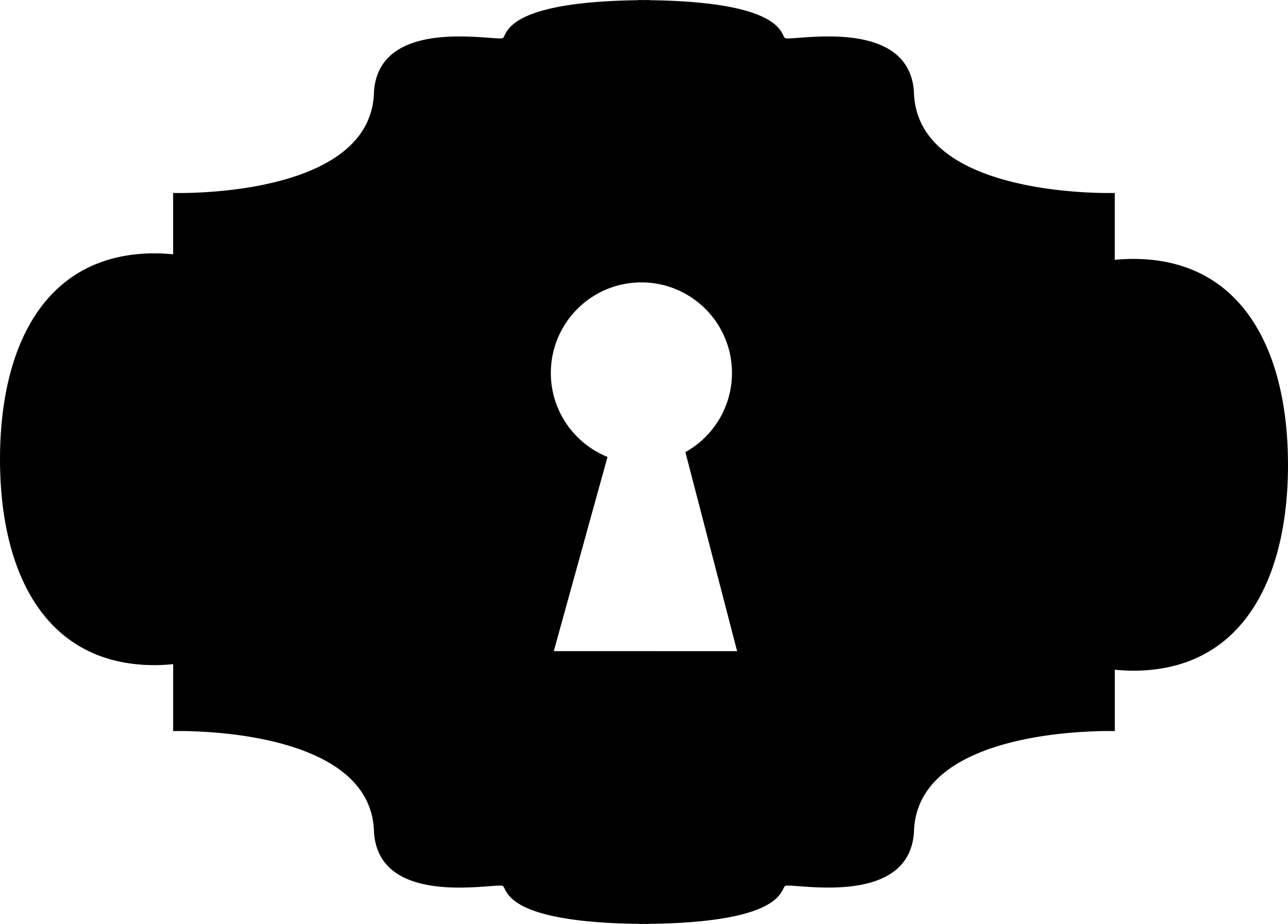 Keyhole Silhouette Outline Icon Svg Set Free Vectors